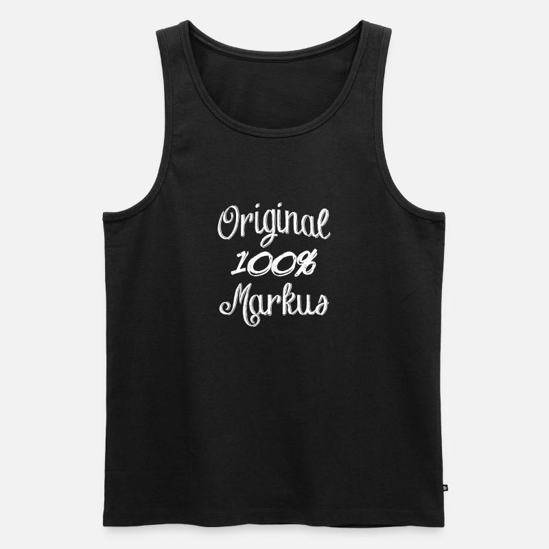 100% Original Markus - Männer Premium Bio Tank Top - Schwarz
