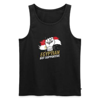 Pas égyptien mais favorable à l’Égypte Pays drapeau - Débardeur bio Premium Homme - noir - Devant - Michal (187cm)