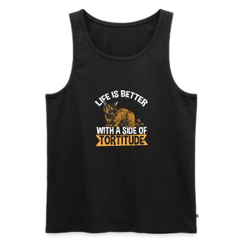 Schildpatt Katze Tortoiseshell Cat Tortie - Männer Premium Bio Tank Top - Schwarz - Vorne - AI Model Male 178 light (178cm)