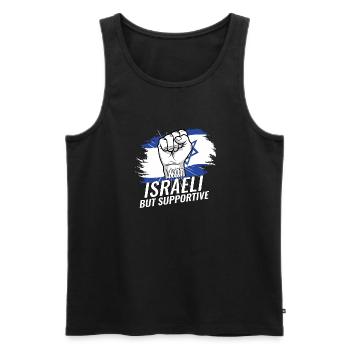 Pas israélien mais un pays de drapeau israélien favorable - Débardeur bio Premium Homme - noir - Devant - Michal (187cm)