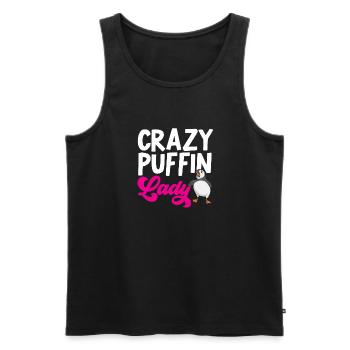 puffin puffin auke birds Lunde - Men's Premium Organic Tank Top - black - Front - AI Model Male 178 light (178cm)