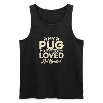 Pug Gifts for Pug Lovers - Männer Premium Bio Tank Top - Schwarz - Vorne - Michal (187cm)