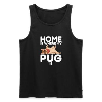 Pug Gifts for Pug Lovers - Männer Premium Bio Tank Top - Schwarz - Vorne - Michal (187cm)