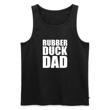 Duckling Duckie Men Father Rubber Duck Dad - Men's Premium Organic Tank Top - black - Front - AI Model Male 178 light (178cm)