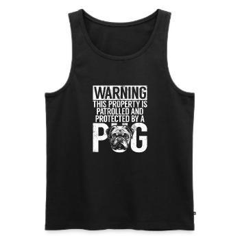 Pug Gifts for Pug Lovers - Männer Premium Bio Tank Top - Schwarz - Vorne - AI Model Male 178 light (178cm)