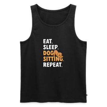 Pet Sitting Cat Dog Pet Sitter - Men's Premium Organic Tank Top - black - Front - AI Model Male 178 light (178cm)
