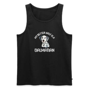 Gifts for Dalmatian Lovers - Men's Premium Organic Tank Top - black - Front - Michal (187cm)