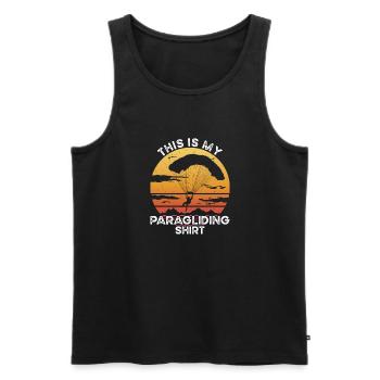 Paragliding Outfit - Men's Premium Organic Tank Top - black - Front - Michal (187cm)