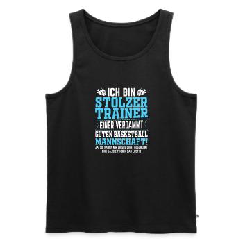Basketball Trainer Mannschaft Geschenk - Männer Premium Bio Tank Top - Schwarz - Vorne - Michal (187cm)