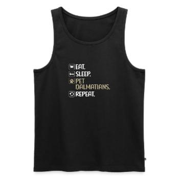 Gifts for Dalmatian Lovers - Männer Premium Bio Tank Top - Schwarz - Vorne - AI Model Male 178 light (178cm)