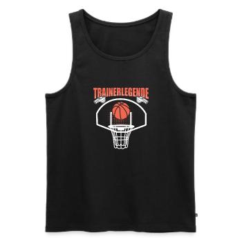 Trainerlegende Basketball Mannschaft - Männer Premium Bio Tank Top - Schwarz - Vorne - Michal (187cm)