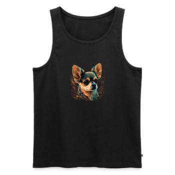 Chihuahua | Welpe Mama Lustiger Hund Niedlich - Männer Premium Bio Tank Top - Schwarz - Vorne - Michal (187cm)