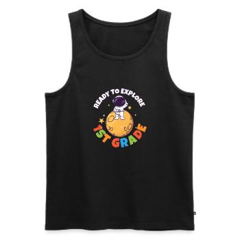 Back To School Day Ready to Explore 1st Grade - Männer Premium Bio Tank Top - Schwarz - Vorne - Michal (187cm)