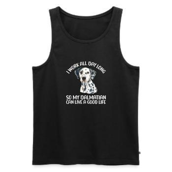 Gifts for Dalmatian Lovers - Men's Premium Organic Tank Top - black - Front - Michal (187cm)