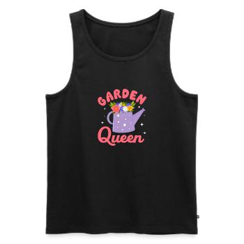 Garden Queen - Amoureux des jardins - Débardeur bio Premium Homme - noir - Devant - Michal (187cm)
