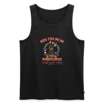 Miniature Pinscher Rehpinscher Min Pin Dog - Men's Premium Organic Tank Top - black - Front - AI Model Male 178 light (178cm)