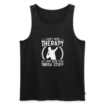 Kugelstoßen Werfen Leichtathletik - Männer Premium Bio Tank Top - Schwarz - Vorne - Michal (187cm)