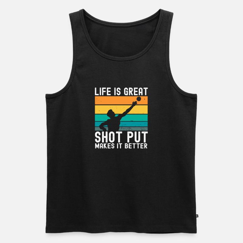 Kugelstoßen Werfen Leichtathletik - Männer Premium Bio Tank Top - Schwarz