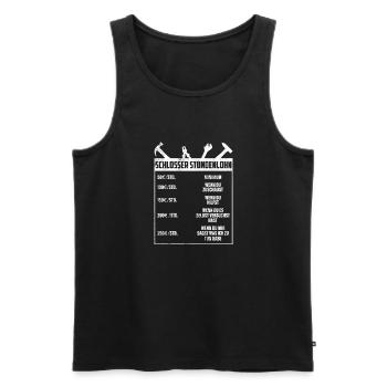 Schlosser Stundenlohn Geschenkidee - Männer Premium Bio Tank Top - Schwarz - Vorne - Michal (187cm)