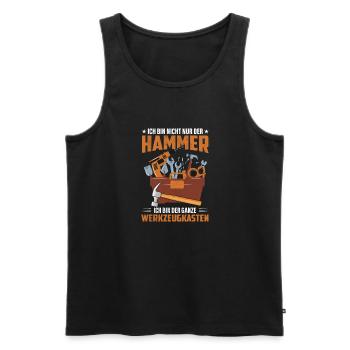 Hammer Werkzeugkasten Handwerker Geschenk - Männer Premium Bio Tank Top - Schwarz - Vorne - AI Model Male 178 light (178cm)