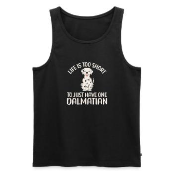 Gifts for Dalmatian Lovers - Männer Premium Bio Tank Top - Schwarz - Vorne - Michal (187cm)