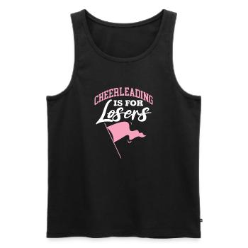 cheerleading is for losers Design for a dancer - Men's Premium Organic Tank Top - black - Front - AI Model Male 178 light (178cm)
