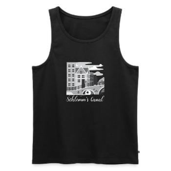 Funny Optometrist Opthalmologist Quote Schlemm's - Men's Premium Organic Tank Top - black - Front - AI Model Male 178 light (178cm)