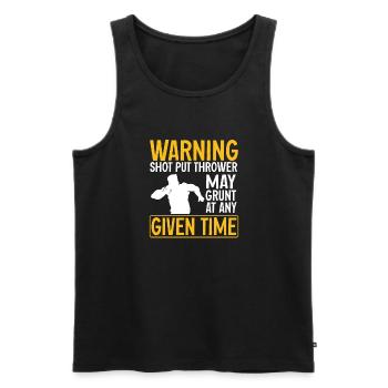 Kugelstoßen Werfen Leichtathletik - Männer Premium Bio Tank Top - Schwarz - Vorne - Michal (187cm)