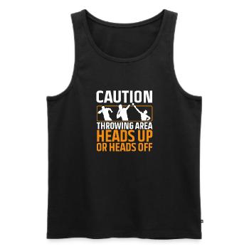 Kugelstoßen Werfen Leichtathletik - Männer Premium Bio Tank Top - Schwarz - Vorne - Michal (187cm)