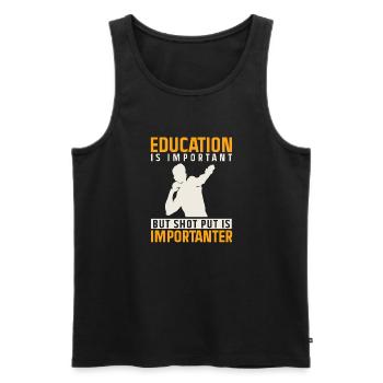 Shot Put Throwing Athletics - Men's Premium Organic Tank Top - black - Front - AI Model Male 178 light (178cm)