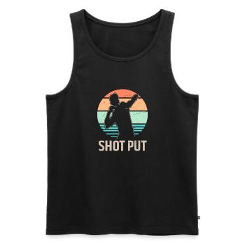 Kugelstoßen Werfen Leichtathletik - Männer Premium Bio Tank Top - Schwarz - Vorne - Michal (187cm)