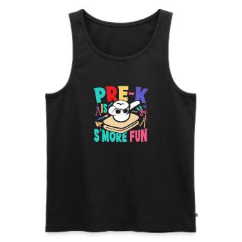 Pre K Is Smore Fun Kids Campfire Camper Dabbing Ma - Männer Premium Bio Tank Top - Schwarz - Vorne - AI Model Male 178 light (178cm)