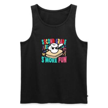 Second Grade Is Smore Fun Camping Dabbing Marshmal - Männer Premium Bio Tank Top - Schwarz - Vorne - AI Model Male 178 light (178cm)