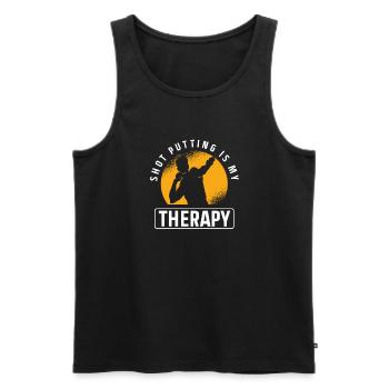 Kugelstoßen Werfen Leichtathletik - Männer Premium Bio Tank Top - Schwarz - Vorne - Michal (187cm)