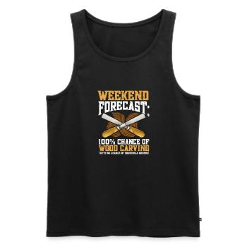 Holzbearbeitung Schnitzerei Schreiner - Männer Premium Bio Tank Top - Schwarz - Vorne - Michal (187cm)