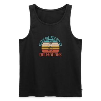 Gifts for Dalmatian Lovers - Männer Premium Bio Tank Top - Schwarz - Vorne - Michal (187cm)