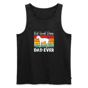 Great Dane Gifts - Men's Premium Organic Tank Top - black - Front - AI Model Male 178 light (178cm)