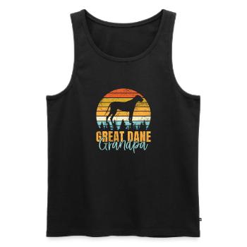 Great Dane Gifts - Men's Premium Organic Tank Top - black - Front - AI Model Male 178 light (178cm)