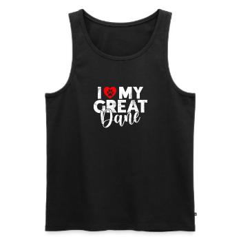 Great Dane Gifts - Men's Premium Organic Tank Top - black - Front - AI Model Male 178 light (178cm)