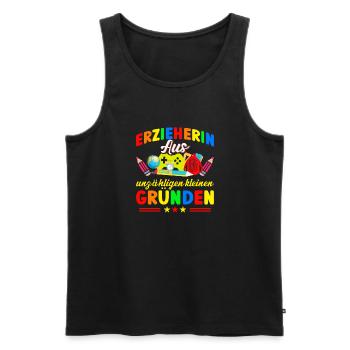 Erzieherin aus unzähligen kleinen Gründen - Männer Premium Bio Tank Top - Schwarz - Vorne - Michal (187cm)