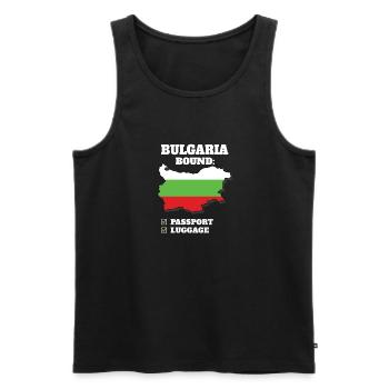 Bulgarie Pays à destination Voyage Drapeau bulgare - Débardeur bio Premium Homme - noir - Devant - Michal (187cm)