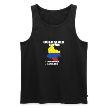 Colombie Bound Country Travel Drapeau colombien - Débardeur bio Premium Homme - noir - Devant - Michal (187cm)