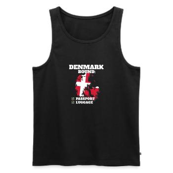 Danemark Bound Country Travel Dane Flag Vacances - Débardeur bio Premium Homme - noir - Devant - AI Model Male 178 light (178cm)