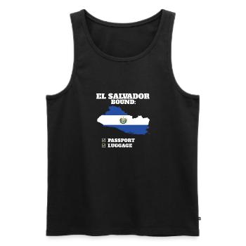 El Salvador Bound Country Travel Drapeau salvadorien - Débardeur bio Premium Homme - noir - Devant - Michal (187cm)