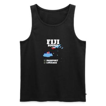 Fidji Bound Country Travel Vacances drapeau fidjien - Débardeur bio Premium Homme - noir - Devant - AI Model Male 178 light (178cm)