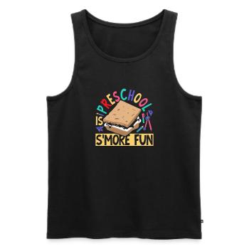 Marshmallow Campfire Funny Preschool Is Smore Fun - Men's Premium Organic Tank Top - black - Front - Michal (187cm)