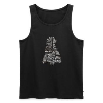 Irish Soft Coated Wheaten Terrier - Männer Premium Bio Tank Top - Schwarz - Vorne - Michal (187cm)