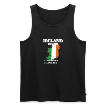 Ireland Bound Country Travel Irish Flag Vacation - Männer Premium Bio Tank Top - Schwarz - Vorne - AI Model Male 178 light (178cm)