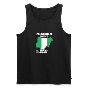 Nigeria Bound Country Travel Nigerian Flag - Männer Premium Bio Tank Top - Schwarz - Vorne - Michal (187cm)