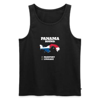 Panama Bound Country Travel Panamanian Flag - Männer Premium Bio Tank Top - Schwarz - Vorne - Michal (187cm)